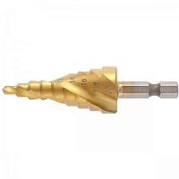 Сверло ступенчатое 4-20 мм Matrix, HSS, спиральный профиль, шестигранный хвостовик  картинка